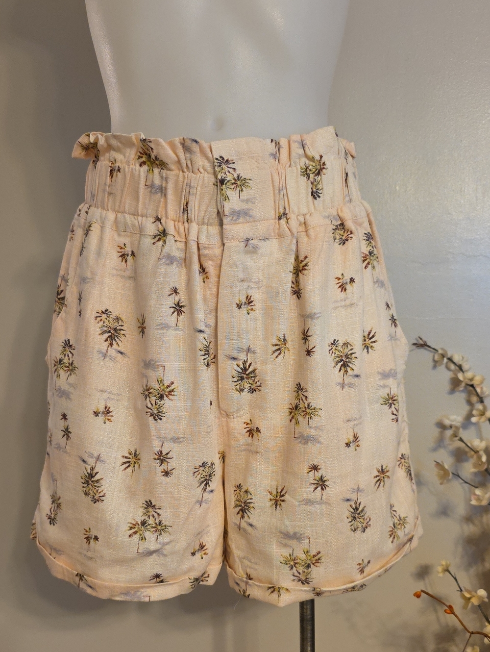 NWT O.p.t. Linen Paperbag Shorts